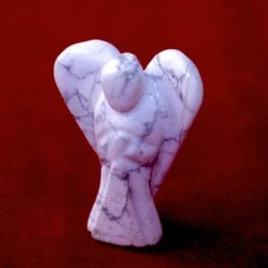 Mini Howlite Angel Figurine – Calmness, Patience & Divine Guidance
