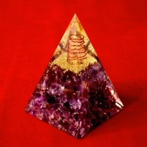 Amethyst Orgonix Pyramid for Calm, Clarity & Space Balance