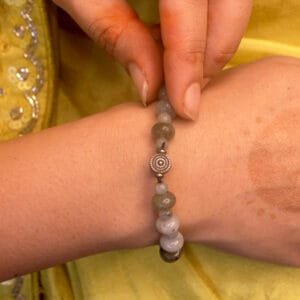 Labradorite Bracelet – Flat & Round Beads for Intuition & Protection