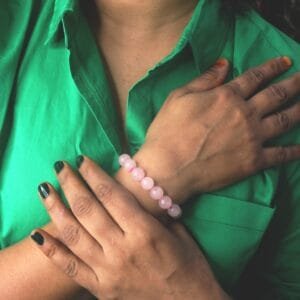 Rose Quartz Bracelet – 10mm Rose Quartz Crystal Bracelet for Love, Emotional Healing & Harmony