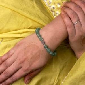 Green Aventurine Bracelet for Luck – Flat & Round Beads for Growth & Opportunity