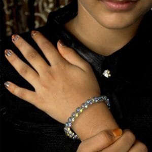 Sea Blue Aura Quartz Bracelet 8mm – Calmness, Communication & Clarity