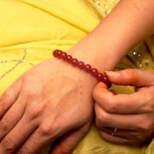 Strawberry Tourmaline Bracelet 8mm – Joy, Self-Love & Emotional Balance