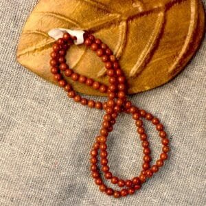 Red Jasper Anklet for Grounding, Strength & Stability