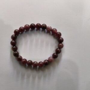 Rubellite Tourmaline Bracelet 8mm – Emotional Healing, Self-Worth & Heart Strength