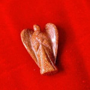Red Goldstone Angel Figurine – Confidence, Vital Energy & Divine Guidance