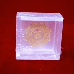 Selenite Lustreveil – Sacred Purification & Charging Bowl (Large Square)