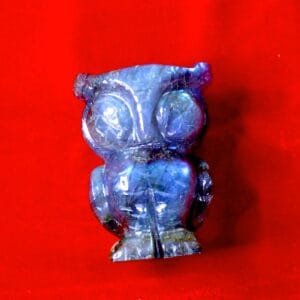 Labradorite Owl Figurine – Intuition, Wisdom & Mystical Protection - 123g