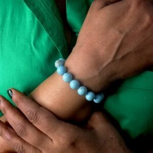 Turquoise Bracelet – 10mm Turquoise Crystal Bracelet for Protection, Communication & Balance