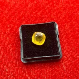 Yellow Sapphire 3.05 Carat Cushion Cut – Natural Prosperity & Jupiter Gemstone