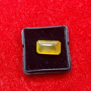 Yellow Sapphire 10.80 Carat Emerald Cut – Natural Jupiter, Wealth & Wisdom Gemstone
