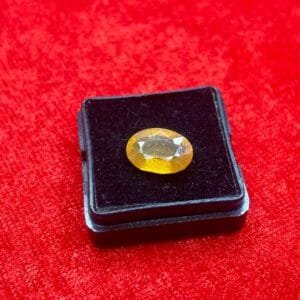 Yellow Sapphire 3.3 Carat Oval Cut – Natural Prosperity & Wisdom Gemstone