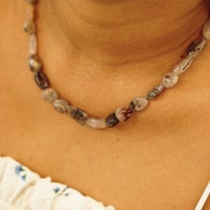 Rutile Quartz Beaded Necklace – Clarity, Manifestation & Focus