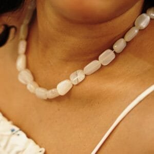 Moonstone Beaded Necklace – Intuition, Emotional Balance & Inner Clarity