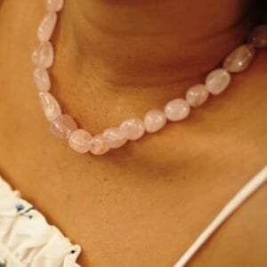 Rose Quartz Beaded Necklace – Love, Emotional Healing & Harmony