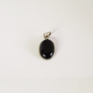 Black Onyx Oval Pendant – Protection, Strength & Stability
