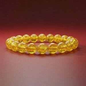 Citrine Bracelet – 10mm Citrine Crystal Bracelet for Wealth, Confidence & Growth