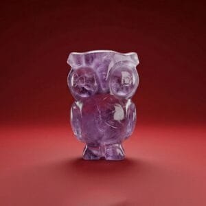 Amethyst Owl Figurine – Wisdom, Lakshmi Guidance & Spiritual Clarity - 117g