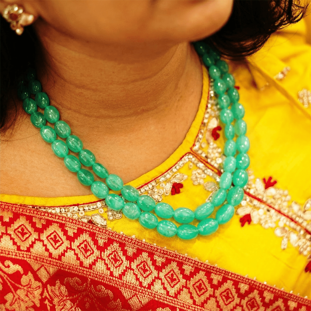 Green Onyx Double Layer Necklace – Growth, Confidence & Stability - Image 2