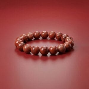 Red Jasper Bracelet – 10mm Red Jasper Crystal Bracelet for Strength, Stability & Grounding