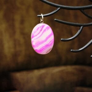 Pink Banded Agate Harmony Pendant – Emotional Balance, Calmness & Stability