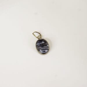 Black & White Agate Oval Pendant – Balance, Protection & Clarity