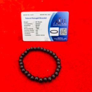 Karungali Bracelet 8mm – Black Ebony Wood Bracelet for Protection & Grounding